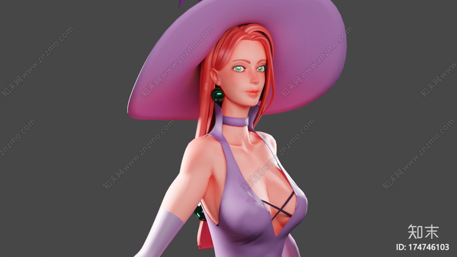 女巫-搅拌机充分操纵字符3DCG模型下载【ID:174746103】