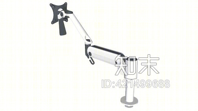 吉赛尔监控器臂200毫米立柱SU模型下载【ID:421499688】