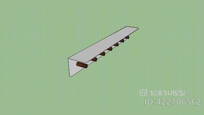 钢木挂钩架SU模型下载【ID:422706562】