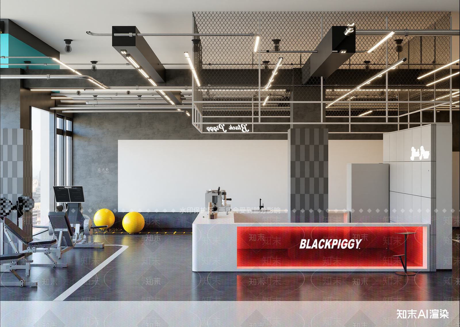 工业健身房3D模型下载【ID:1215014599】