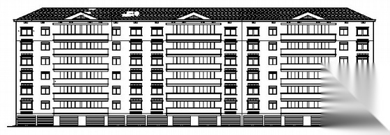 某七层住宅楼建筑方案扩初图cad施工图下载【ID:149843188】