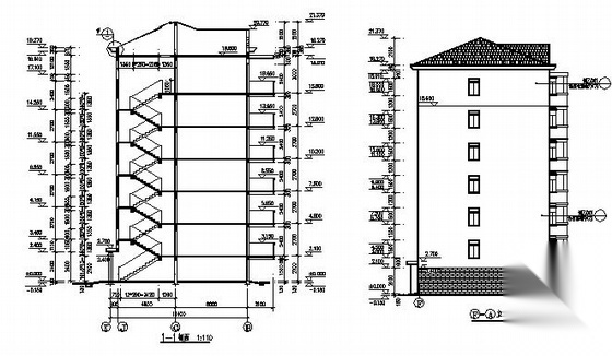 某七层住宅楼建筑方案扩初图cad施工图下载【ID:149843188】