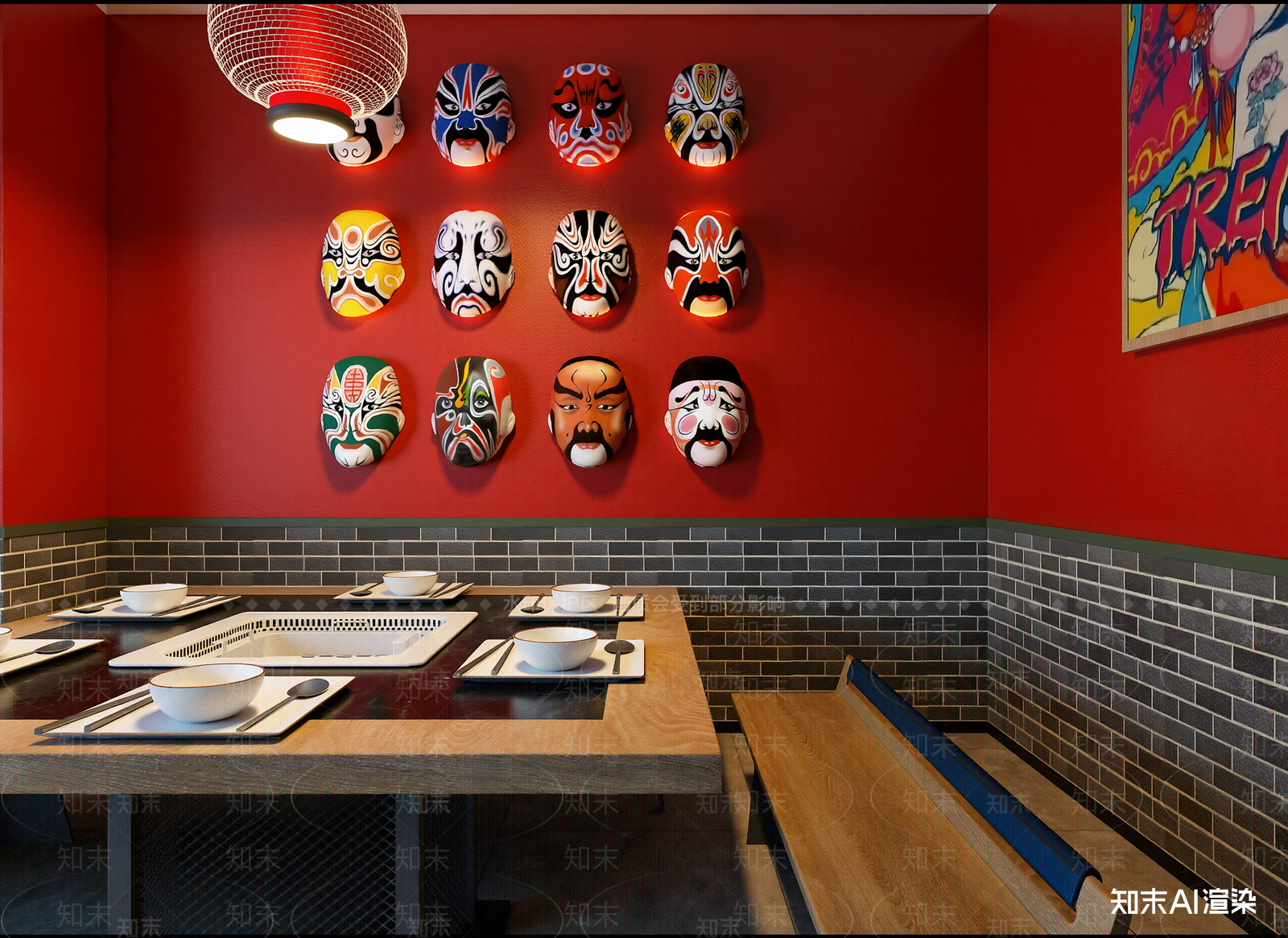 新中式火锅店3D模型下载【ID:1214725422】
