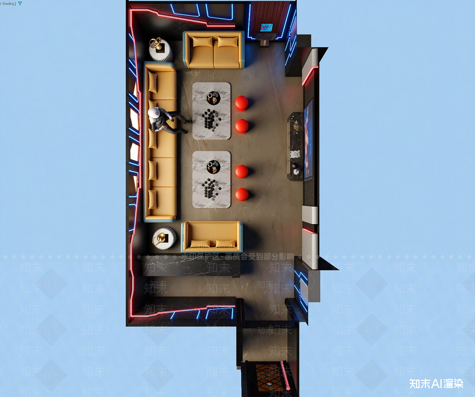 电竞房3D模型下载【ID:1213969686】