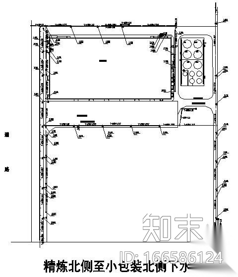 江苏省某厂区给排水总图与电缆沟图纸cad施工图下载【ID:166586124】