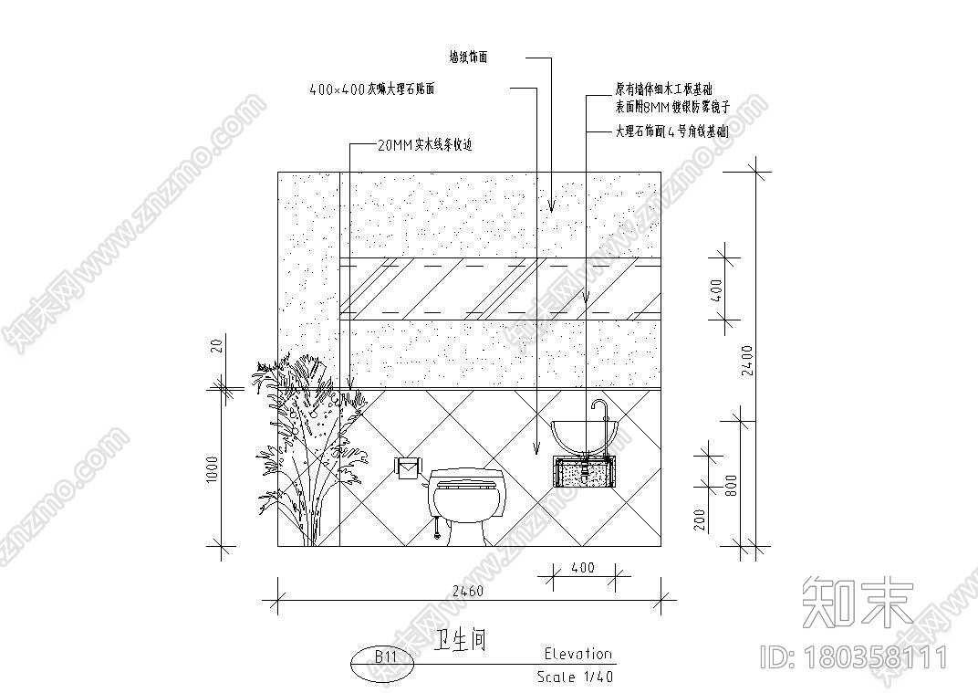 新古典风格3层二居室别墅装修施工图设计施工图下载【ID:180358111】