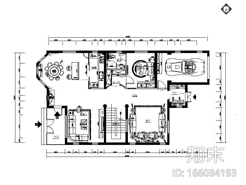 一整套详细完整的三层别墅设计施工图cad施工图下载【ID:166034193】