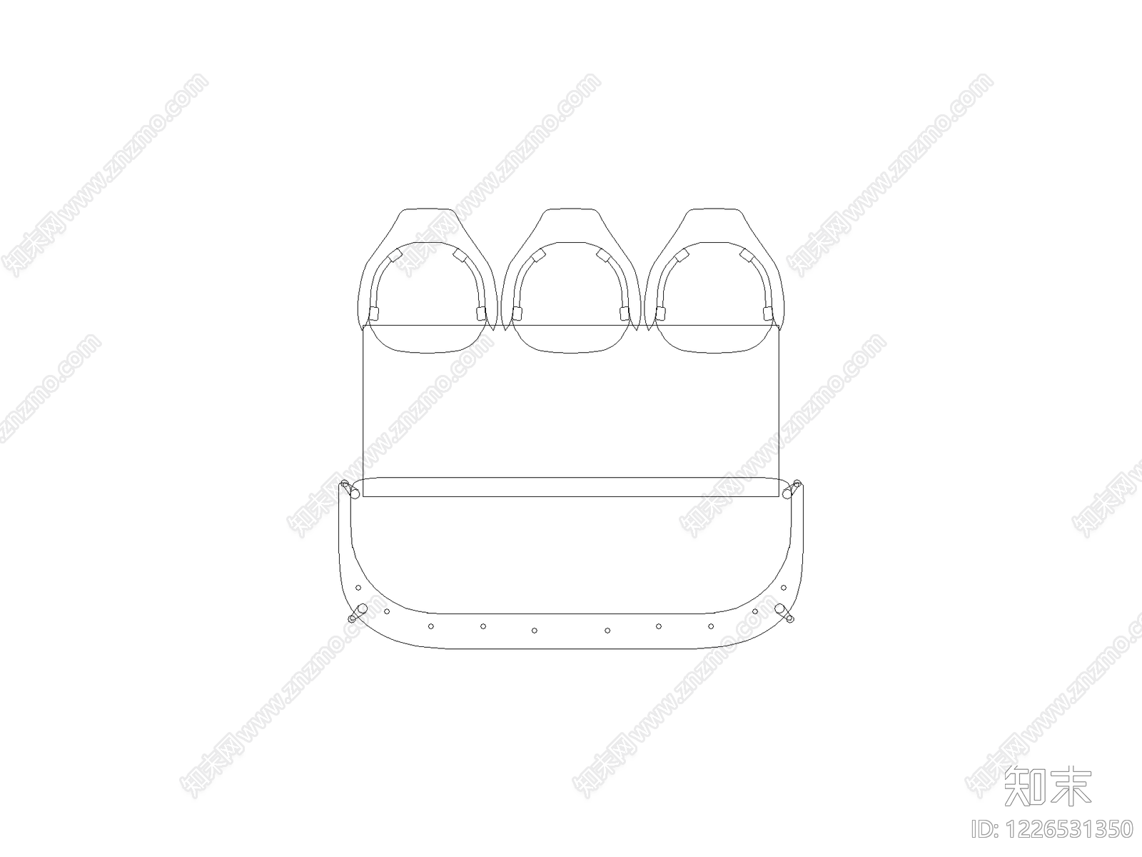现代沙发CAD图纸