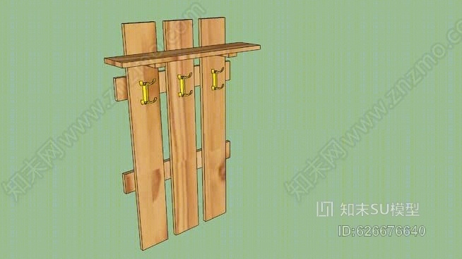 衣裳衣架SU模型下载【ID:626676640】