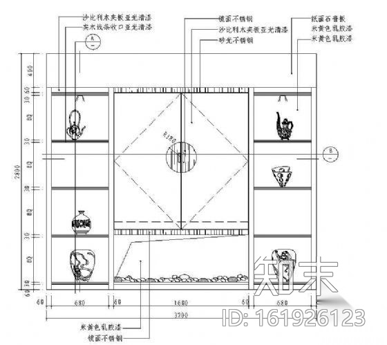 餐厅立面图图块6cad施工图下载【ID:161926123】