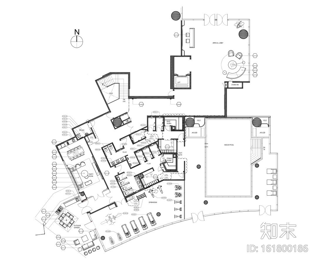 [澳门]SLD梁志天-澳门星玥CLUBcad施工图下载【ID:161800186】