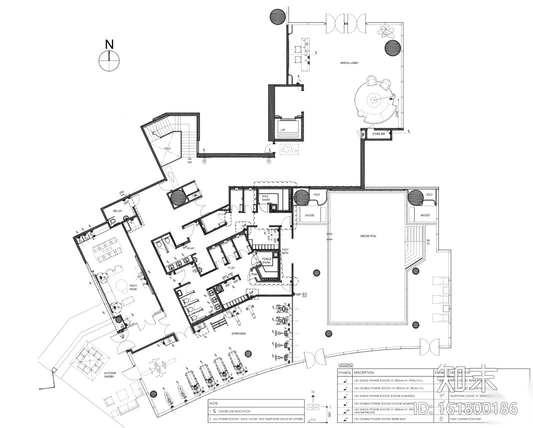 [澳门]SLD梁志天-澳门星玥CLUBcad施工图下载【ID:161800186】