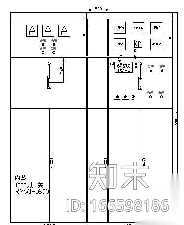 某800KVA箱变柜体图cad施工图下载【ID:166598186】