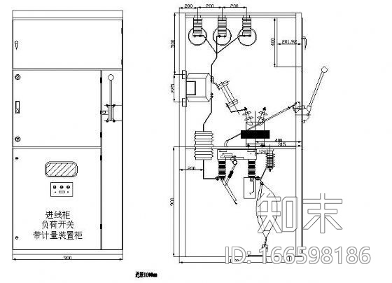 某800KVA箱变柜体图cad施工图下载【ID:166598186】