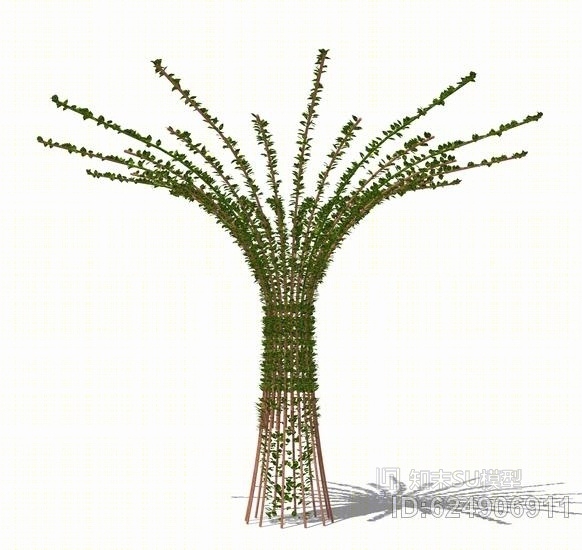 藤蔓爬墙植物SU模型下载【ID:624906911】