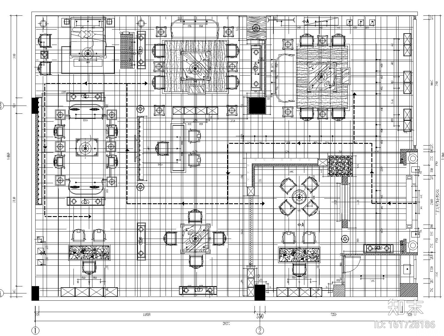 北京大家之家室内装修施工图设计（附效果图）cad施工图下载【ID:161728186】