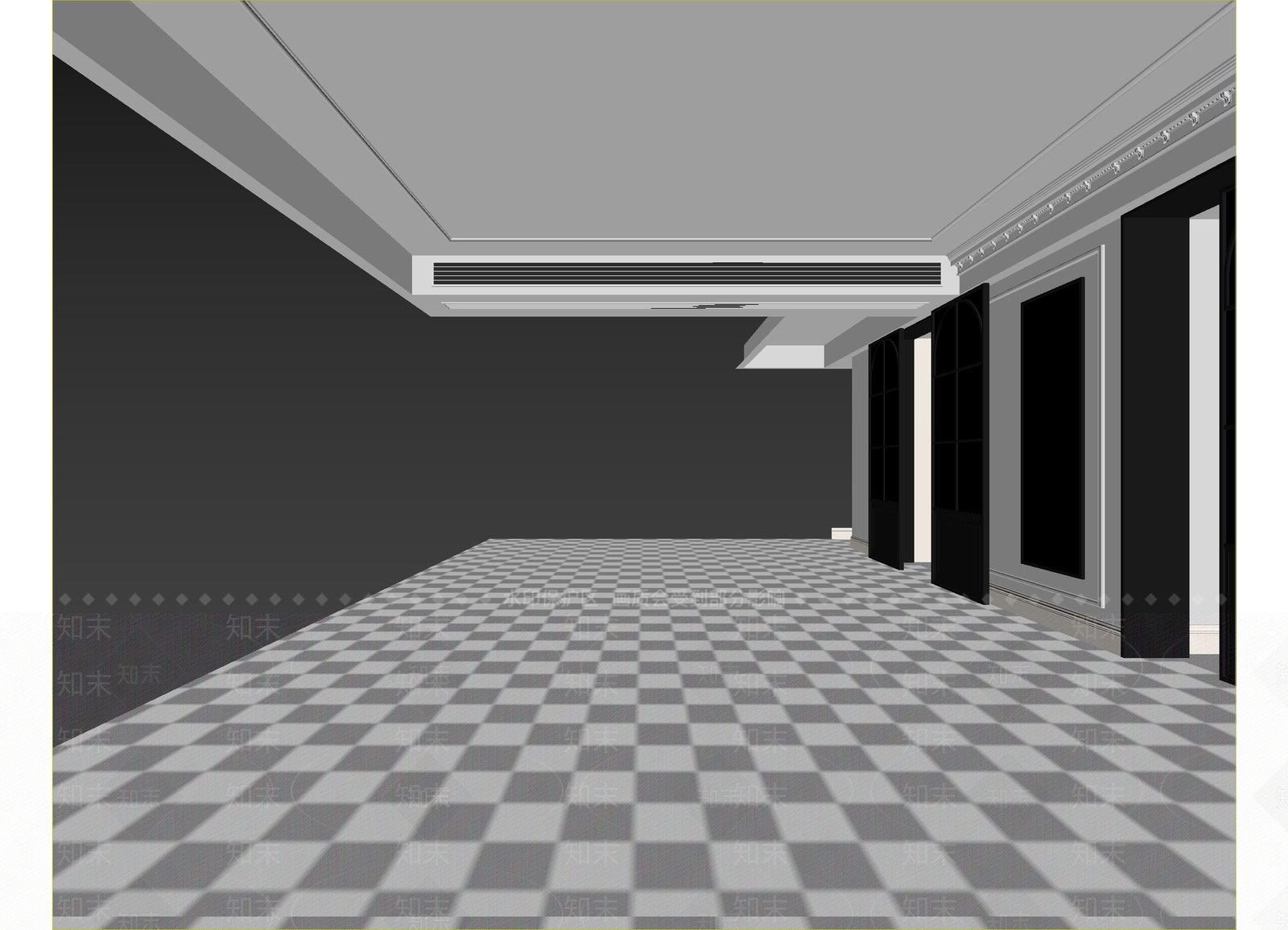 法式走廊3D模型下载【ID:1214792104】
