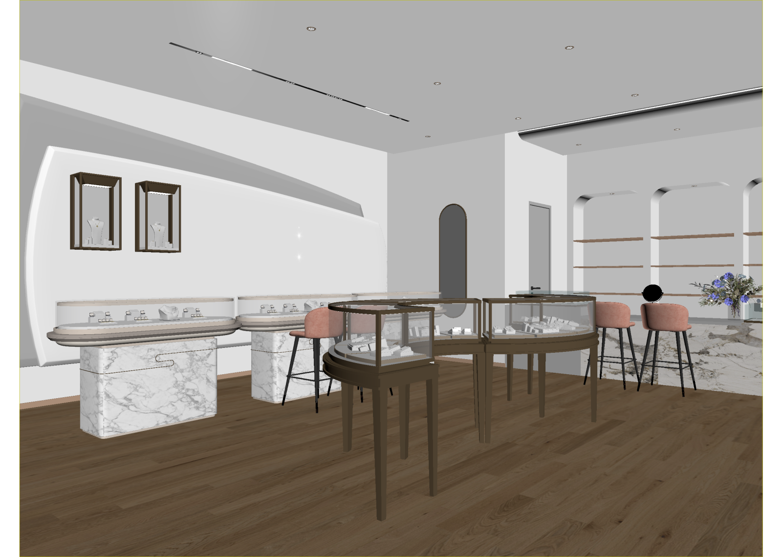 轻奢其他展厅3D模型下载【ID:1214626621】