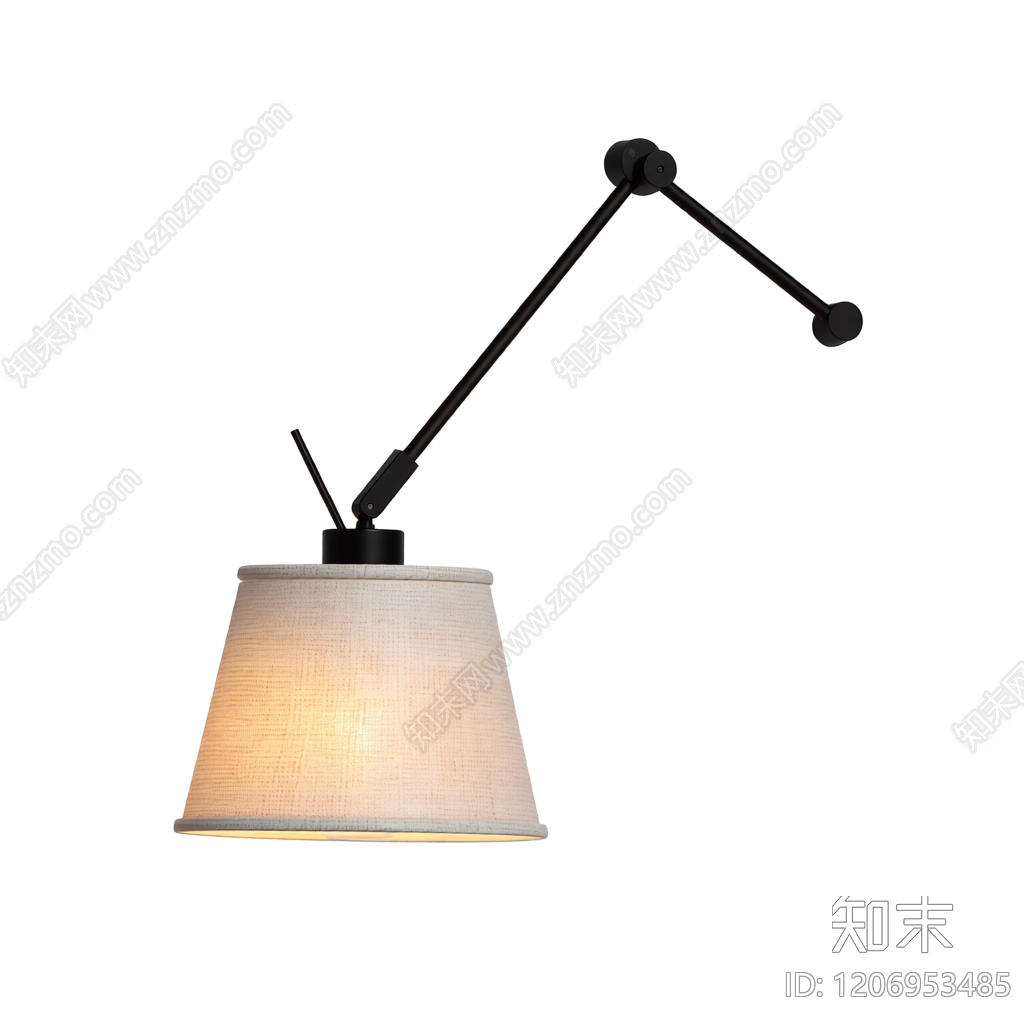 布艺灯罩台灯3D模型下载【ID:1206953485】