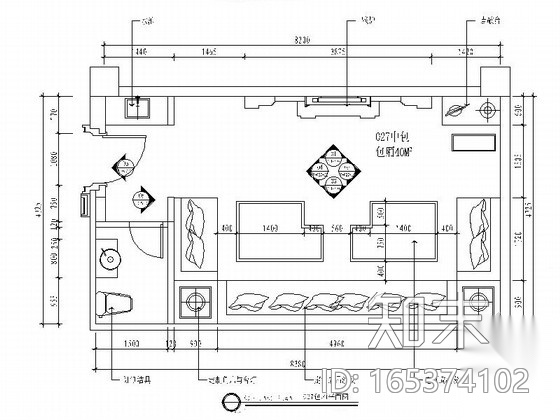 KTV欧式古典包间装潢设计图cad施工图下载【ID:165374102】