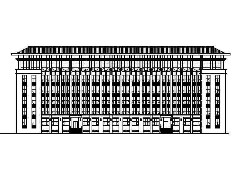 [宁夏]高层石材外墙指挥办公中心建筑施工图（含食堂）施工图下载【ID:149958159】