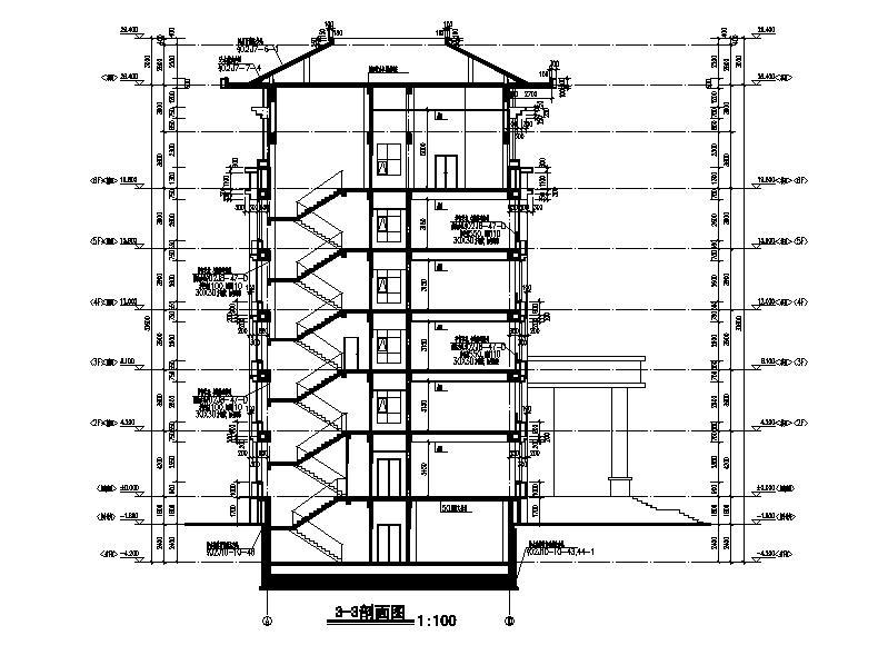 [宁夏]高层石材外墙指挥办公中心建筑施工图（含食堂）施工图下载【ID:149958159】