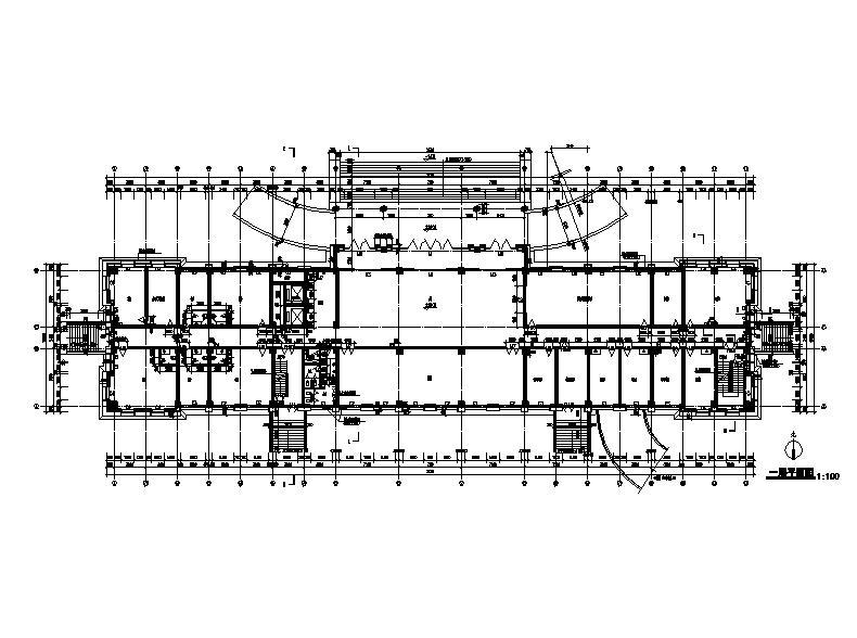 [宁夏]高层石材外墙指挥办公中心建筑施工图（含食堂）施工图下载【ID:149958159】