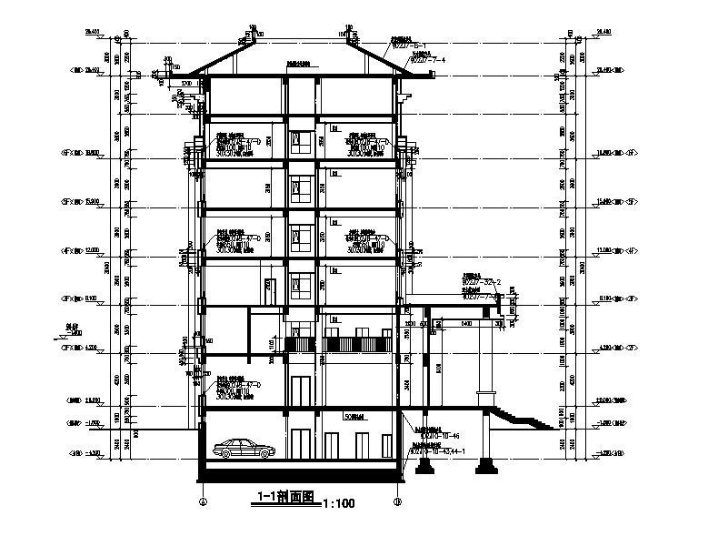 [宁夏]高层石材外墙指挥办公中心建筑施工图（含食堂）施工图下载【ID:149958159】