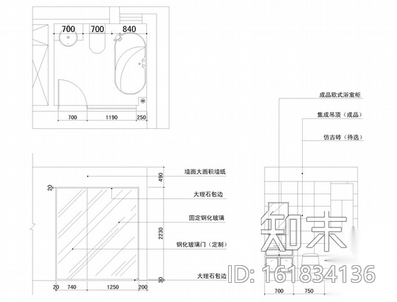 [武汉]新古典130平米三居室装修CAD施工图（含效果图）cad施工图下载【ID:161834136】