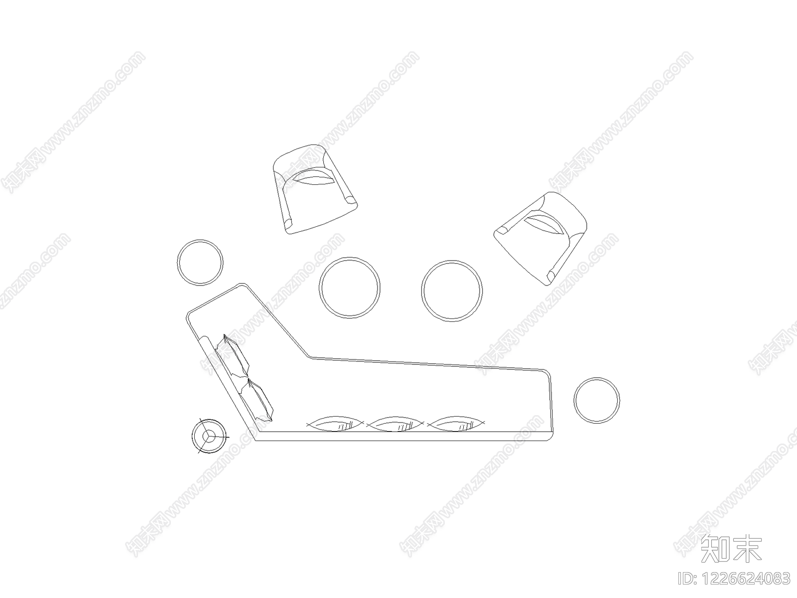 现代,意式沙发CAD图纸