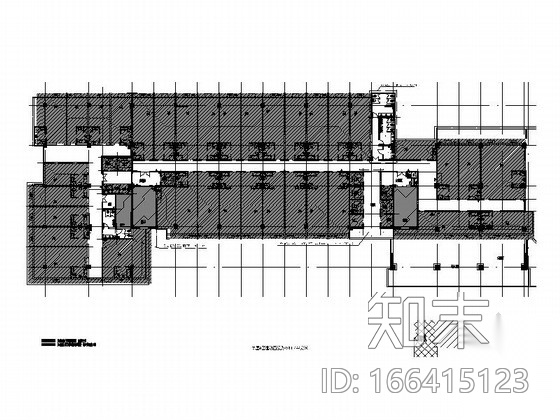 [徐州]大气时尚现代写字楼公共区域cad施工图（含效果...施工图下载【ID:166415123】