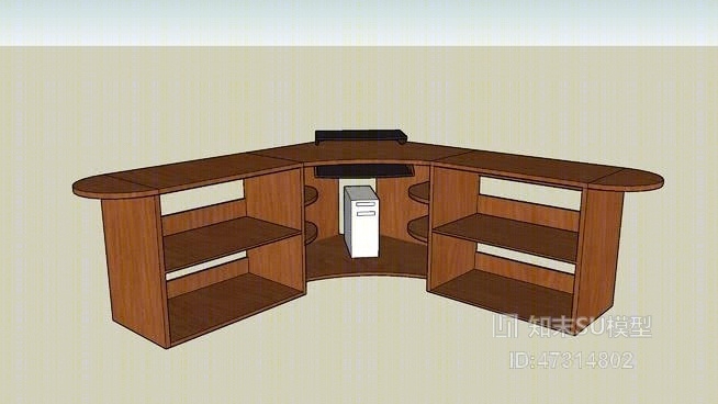 自定义电脑台SU模型下载【ID:47314802】