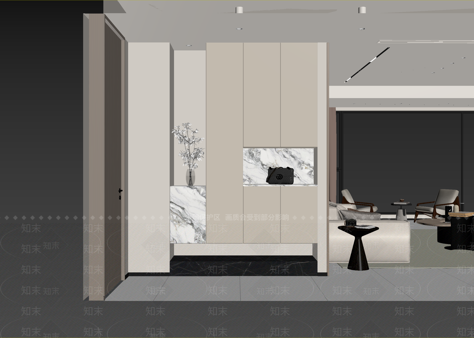现代玄关3D模型下载【ID:1214696024】