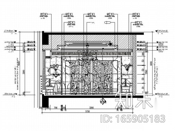 精品现代办公室室内装修施工图cad施工图下载【ID:165905183】
