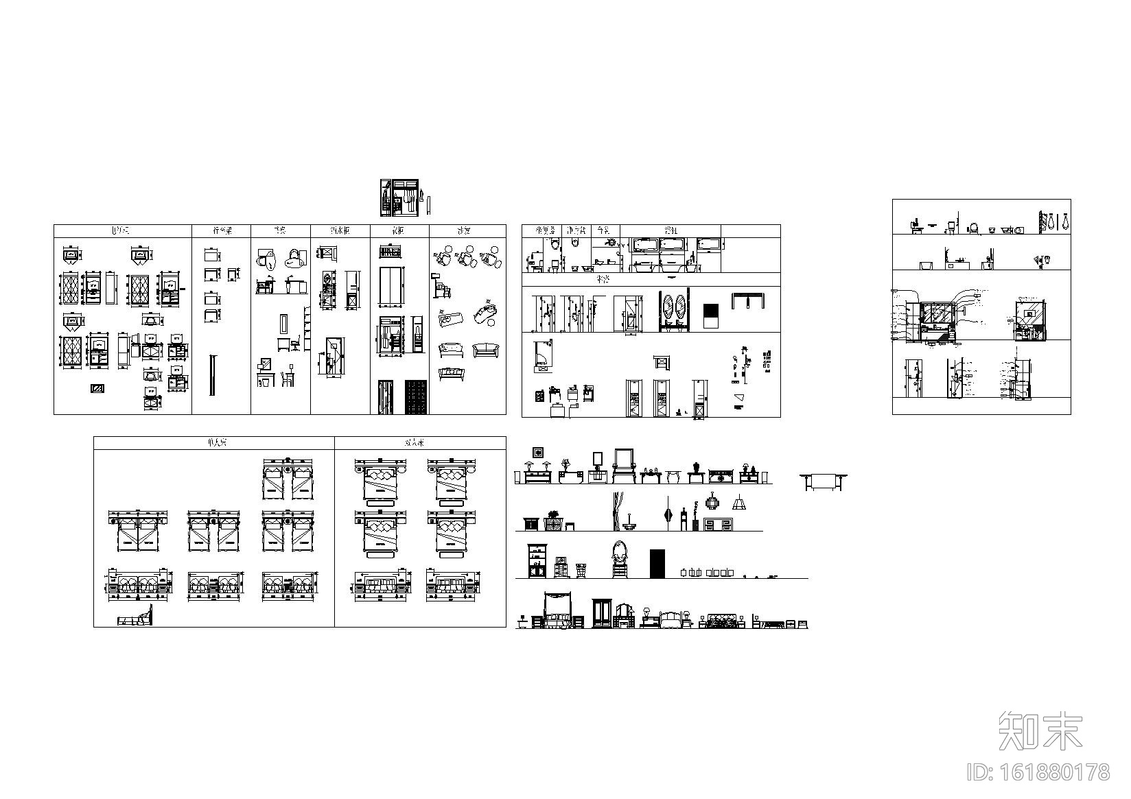 金螳螂室内装饰CAD模块大全施工图下载【ID:161880178】