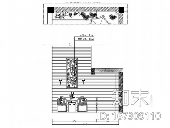 [瑞安]新中式三居室雅居装修图（含效果）cad施工图下载【ID:167309110】