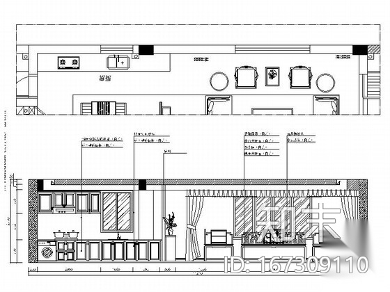 [瑞安]新中式三居室雅居装修图（含效果）cad施工图下载【ID:167309110】