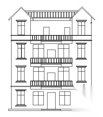 某四层私人住宅楼建筑方案图cad施工图下载【ID:149844177】