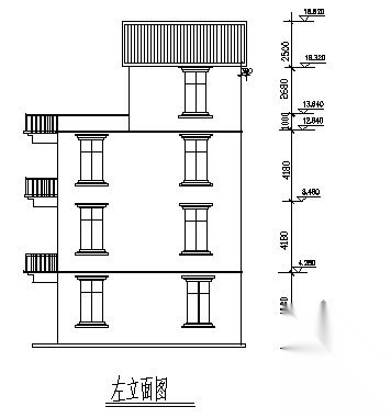 某四层私人住宅楼建筑方案图cad施工图下载【ID:149844177】