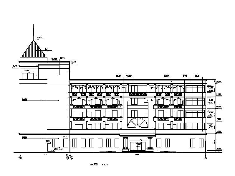 [四川]高层砖红色面砖企业办公楼建筑施工图cad施工图下载【ID:149960195】