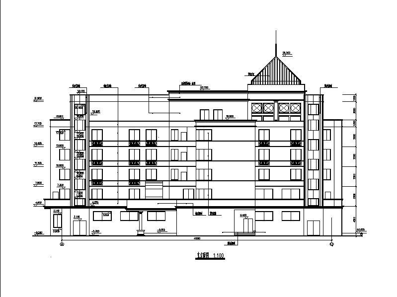 [四川]高层砖红色面砖企业办公楼建筑施工图cad施工图下载【ID:149960195】