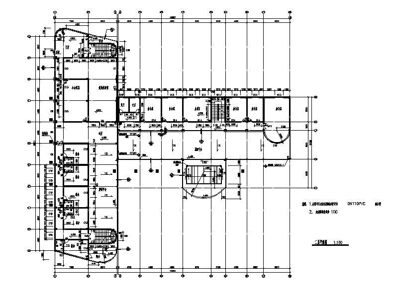 [四川]高层砖红色面砖企业办公楼建筑施工图cad施工图下载【ID:149960195】