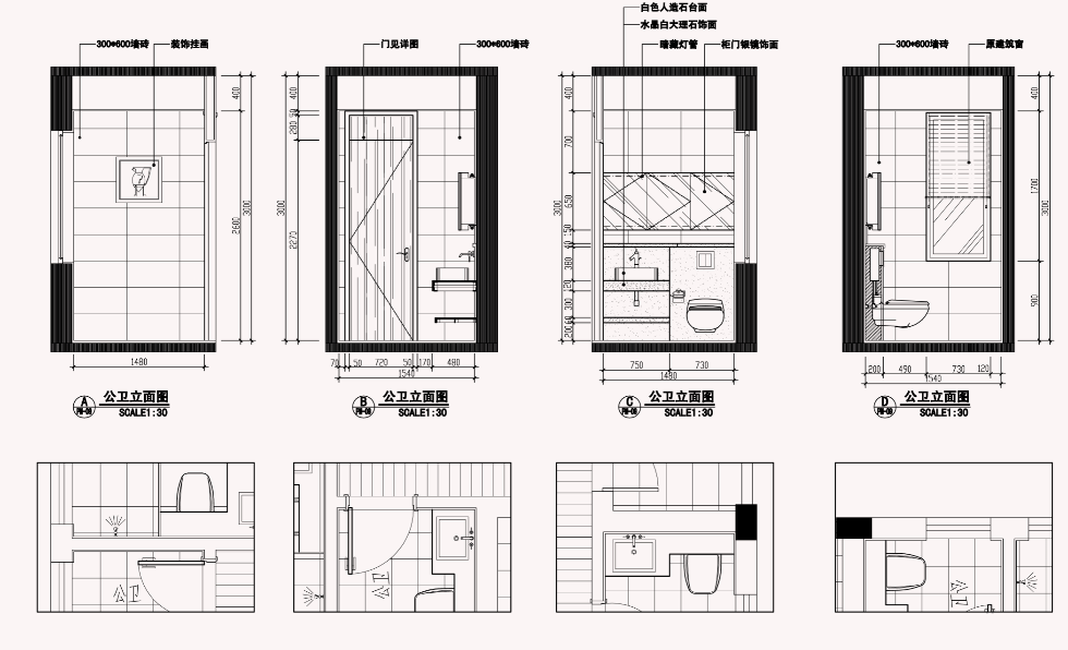 [上海]某欧式风格别墅住宅效果图及施工图cad施工图下载【ID:160501108】