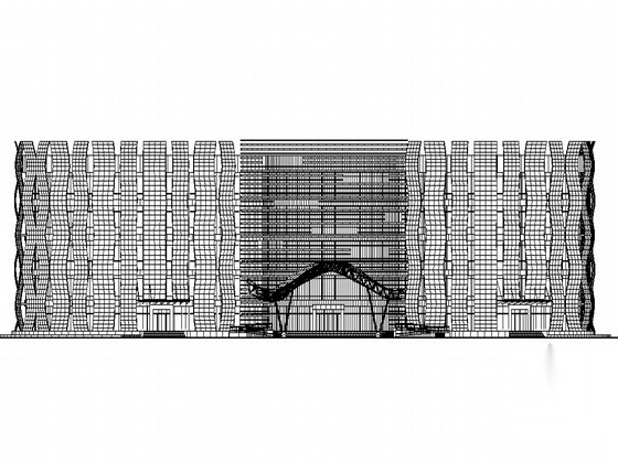 [防城港市]某四层科技图书馆建筑施工图（含节能说明）cad施工图下载【ID:165408121】