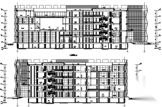 [防城港市]某四层科技图书馆建筑施工图（含节能说明）cad施工图下载【ID:165408121】