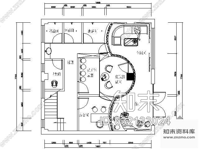 施工图美容院装修图cad施工图下载【ID:632133024】