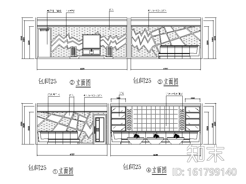 整套时尚KTV歌城设计施工图cad施工图下载【ID:161799140】