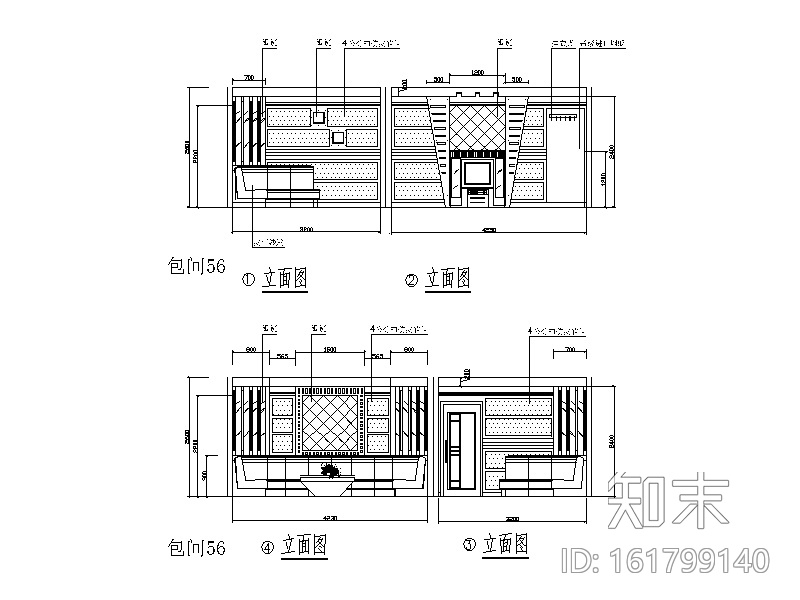 整套时尚KTV歌城设计施工图cad施工图下载【ID:161799140】