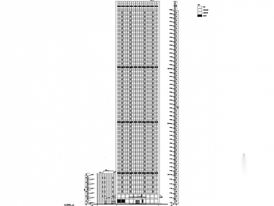 [武汉]某48层商业综合体建筑施工图（202米）cad施工图下载【ID:166059158】