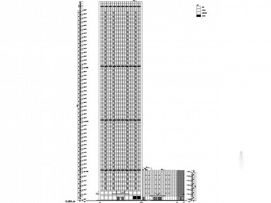 [武汉]某48层商业综合体建筑施工图（202米）cad施工图下载【ID:166059158】